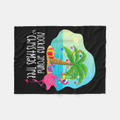 Funny Flamingo Flocking Around The Christmas Tree Fleece Deken (Voorkant (Horizontaal))