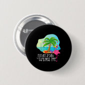 Funny Flamingo Flocking Around The Christmas Tree Ronde Button 5,7 Cm (Voorkant /achterkant)