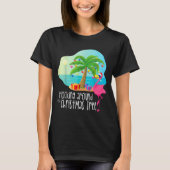 Funny Flamingo Flocking Around The Christmas Tree  T-shirt (Voorkant)