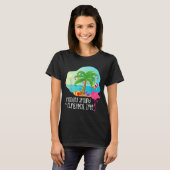 Funny Flamingo Flocking Around The Christmas Tree  T-shirt (Voorkant volledig)