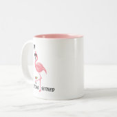 Funny Flamingo Flocking ReDED Gift Coffee Mok (Voorkant links)