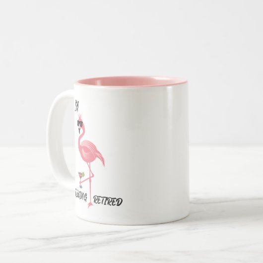 Funny Flamingo Flocking ReDED Gift Coffee Mok (Voorkant links)