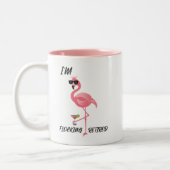 Funny Flamingo Flocking ReDED Gift Coffee Mok (Links)