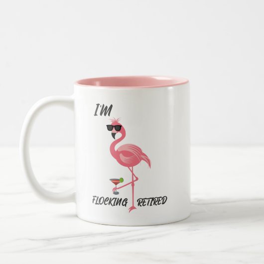 Funny Flamingo Flocking ReDED Gift Coffee Mok (Links)