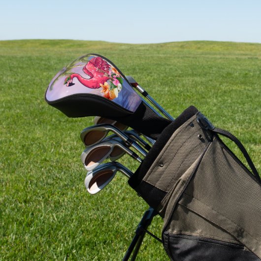 Funny flamingo golfheadcover (Insitu)