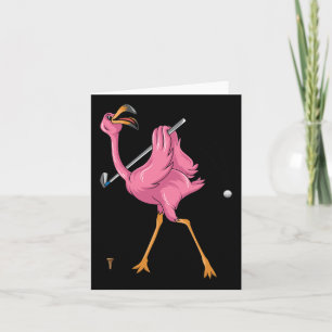 Funny Flamingo Golfing Flamingo Golf Flamingo Play Kaart