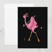 Funny Flamingo Golfing Flamingo Golf Flamingo Play Kaart (Voorkant / Achterkant)