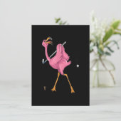 Funny Flamingo Golfing Flamingo Golf Flamingo Play Kaart (Staand voorkant)