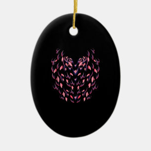 Funny Flamingo Halloween Simple Pink Bird Body Keramisch Ornament