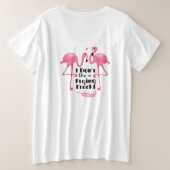 Funny Flamingo Humor - Het kan me geen vliegende k Grote Maat T-shirt (Design achterkant)