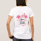 Funny Flamingo Humor - Het kan me geen vliegende k T-shirt (Achterkant)