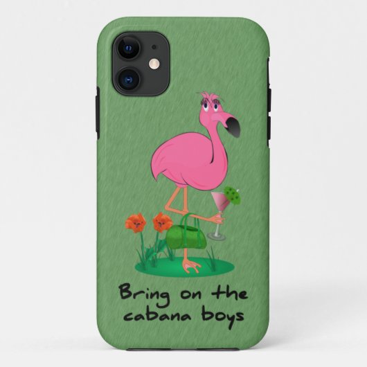 Funny Flamingo iPhone 5 Hoesje (Achterkant)