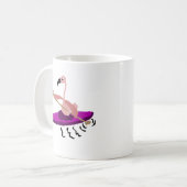 Funny Flamingo Kayaking Koffiemok (Voorkant links)