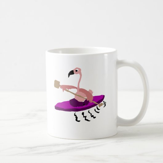 Funny Flamingo Kayaking Koffiemok (Rechts)