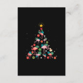 Funny Flamingo kerstboom Informatiekaartje (Voorkant)