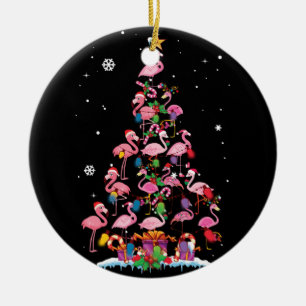 Funny Flamingo kerstboom Keramisch Ornament