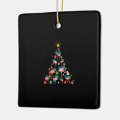 Funny Flamingo kerstboom Keramisch Ornament (Links)