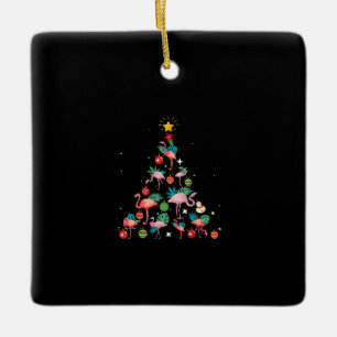 Funny Flamingo kerstboom Keramisch Ornament