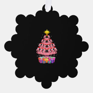 Funny Flamingo kerstboom Ornament Kaart