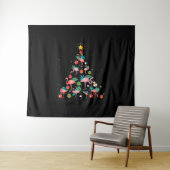 Funny Flamingo kerstboom Wandkleed (In Situ (horizontaal))