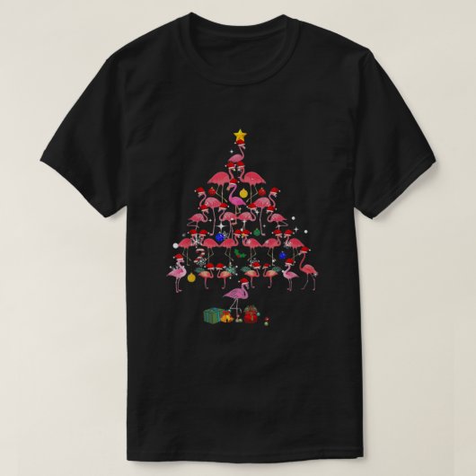 Funny Flamingo kerstboomkoorts T-shirt (Design voorkant)