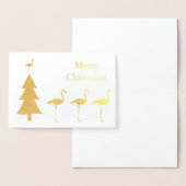 Funny Flamingo Kerstmis Folie Kaarten (Display)