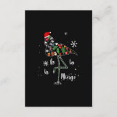 Funny Flamingo Kerstmis Informatiekaartje (Voorkant)