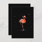 Funny Flamingo Kerstmis Light Apparel Cute Xmas Informatiekaartje (Voorkant / Achterkant)
