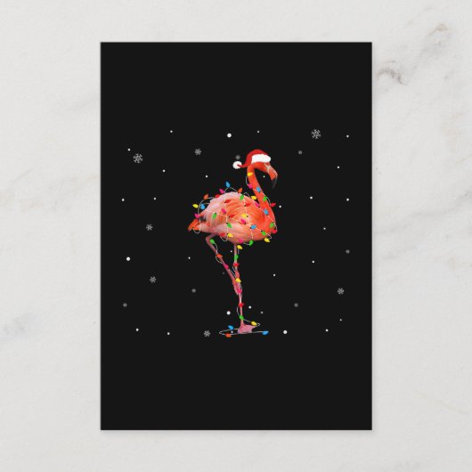 Funny Flamingo Kerstmis Light Apparel Cute Xmas Informatiekaartje (Voorkant)