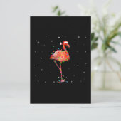Funny Flamingo Kerstmis Light Apparel Cute Xmas Informatiekaartje (Staand voorkant)