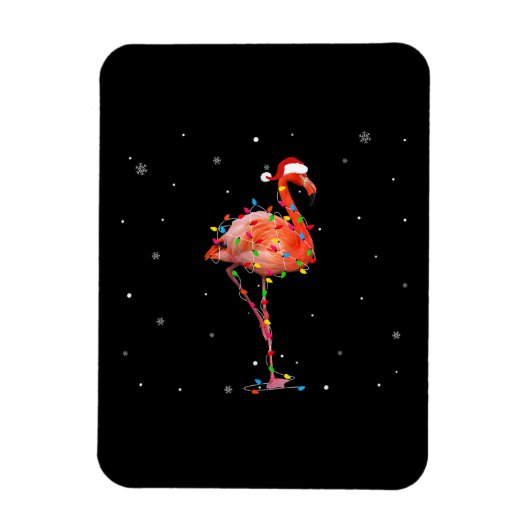 Funny Flamingo Kerstmis Light Apparel Cute Xmas Magneet (Verticaal)