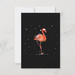 Funny Flamingo Kerstmis Light Apparel Cute Xmas RSVP Kaartje