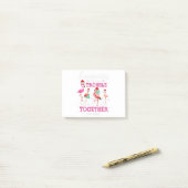 Funny Flamingo Kerstmis Post-it® Notes (Op bureau)