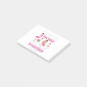 Funny Flamingo Kerstmis Post-it® Notes (Schuin)