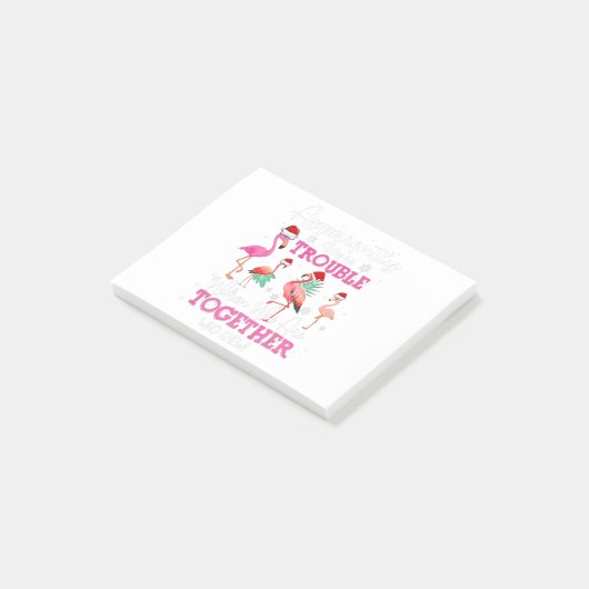 Funny Flamingo Kerstmis Post-it® Notes (Schuin)