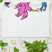 Funny Flamingo met zonnebrillen | Achterkleur kiez Theedoek (Gevouwen)