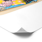 funny flamingo on vacation poster (Hoek)