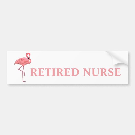Funny Flamingo ReGe Nurse Bumpersticker (Voorkant)
