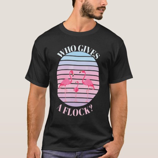 Funny Flamingo Saying Unisex  Retro Beach Sunset T-shirt (Voorkant)
