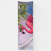 Funny flamingo spandoek (Verticaal)