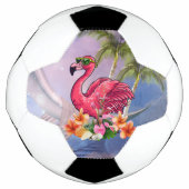Funny flamingo voetbal (Voorkant)