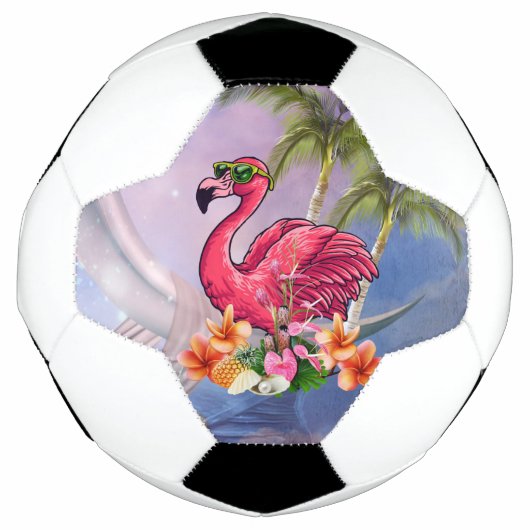 Funny flamingo voetbal (Voorkant)