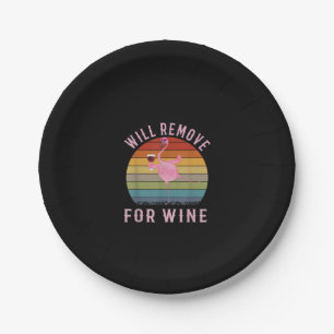 Funny Flamingo zal Wine Cute Flamingo Love verwijd Papieren Bordje
