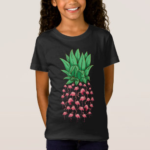 Funny Flamingos Pineapple Tropische Fruitboomtopje T-shirt