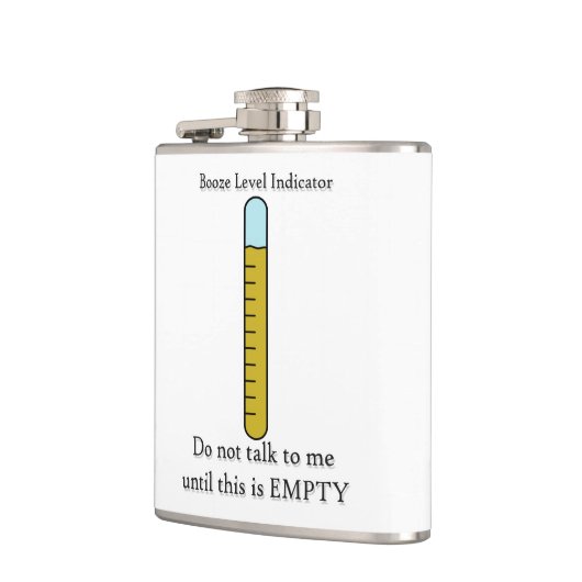 Funny Flask Booze Level Heupfles (Links)