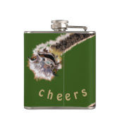 Funny Flask Cheers Speful Happy Ostrich - Smile Heupfles (Achterkant)