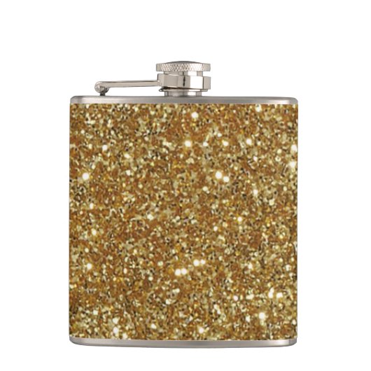 Funny Flasks Flask Gold glitter Heupfles (Voorkant)