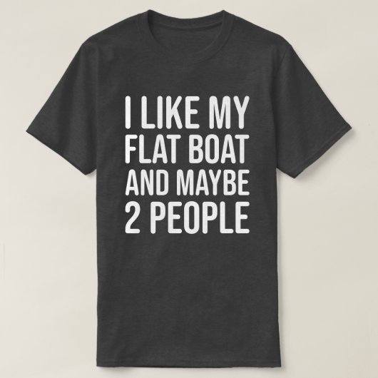 Funny Flat Boat Vist en Hunting Shirt (Design voorkant)