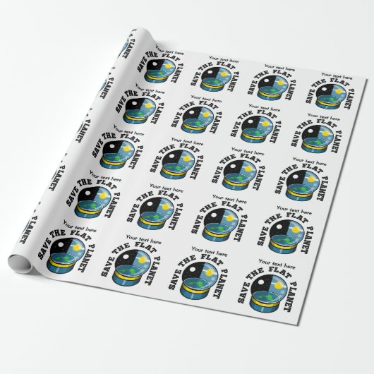 Funny Flat Earth Cadeaupapier (Uitgerold)
