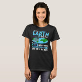 Funny Flat Earth Cats Round Earth Society Gezegde T-shirt (Voorkant volledig)